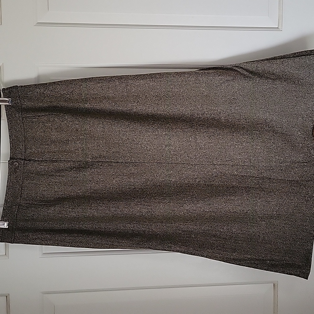 Isabella Bird Wool Blend Midi Skirt Herringbone Sz 14 Modest Pleats - Picture 3 of 10
